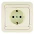 Розетка 1-м СП Mimoza 16А IP20 с заземл.керамика крем./крем. Makel 25008