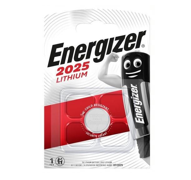 Элемент питания литиевый ENR Lithium CR 2025 FSB1 (блист.1шт) Energizer E301021602