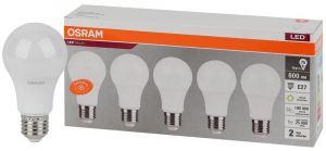 Лампа светодиодная LED Value LVCLA75 10SW/830 грушевидная матовая E27 230В 2х5 RU (уп.5шт) OSRAM 4058075577718 Лампа светодиодная LED Value LVCLA75 10SW/830 грушевидная матовая E27 230В 2х5 RU (уп.5шт) OSRAM 4058075577718