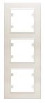 Рамка 3-м Karea вертик. крем. Makel 56010708