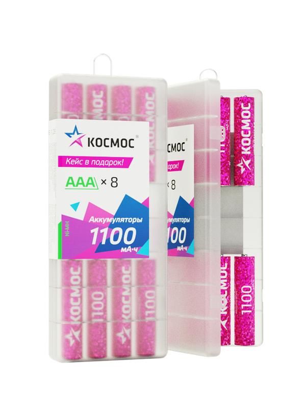 Аккумулятор AAA/LR03 NI-MH 1100мА.ч 8B (уп.8шт) КОСМОС KOCR03NIMH1100mAh8B