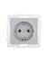 Розетка 1-м СП Vesna с заземл. ПБТ механизм платина LEZARD 742-3588-122B