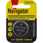 Элемент питания литиевый CR2450 93 824 NBT-CR2450-BP1 (блист.1шт) NAVIGATOR 93824 Элемент питания литиевый CR2450 93 824 NBT-CR2450-BP1 (блист.1шт) NAVIGATOR 93824