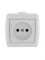 Розетка 1-м ОП Nata 16А IP20 без заземл. керамика бел. LEZARD 710-0200-121