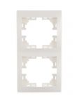 Рамка 2-м Mira вертикал. бел. LEZARD 701-0200-152