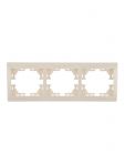 Рамка 3-м Mira горизонт. крем. LEZARD 701-0300-148