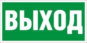 Пиктограмма "Выход" ПЭУ 010 130х260 СТ 2502000270 Пиктограмма "Выход" ПЭУ 010 130х260 СТ 2502000270