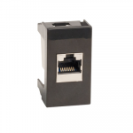 Розетка компьютерная 1-м 1мод. Viva RJ45 кат.5E черн. DKC 45238