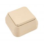 Выключатель 1-кл. ОП 10А IP20 крем. Makel 45201