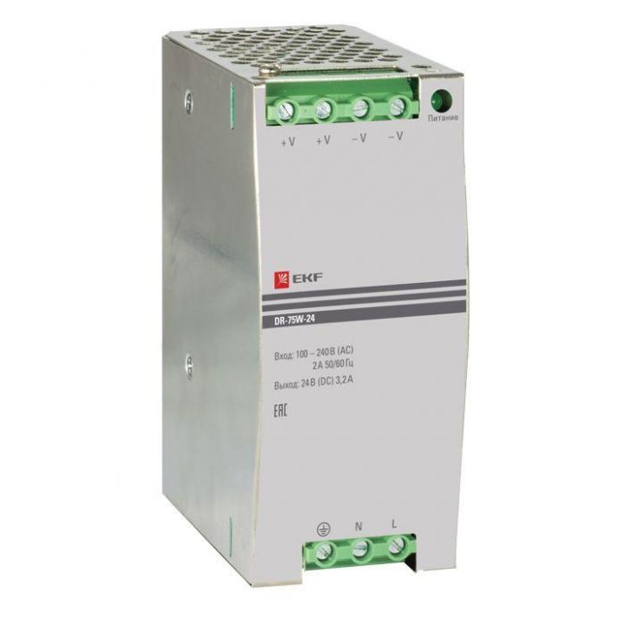 Блок питания 24В DR-75W-24 EKF dr-75w-24