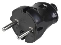 Вилка прямая ВПп20-02-Ст разборная без заземл. контакта 6А черн. IEK EVP20-06-01-K02 Вилка прямая ВПп20-02-Ст разборная без заземл. контакта 6А черн. IEK EVP20-06-01-K02