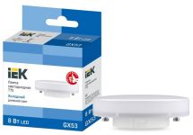 Лампа светодиодная T75 таблетка 8Вт 230В 6500К GX53 IEK LLE-T80-8-230-65-GX53 Лампа светодиодная T75 таблетка 8Вт 230В 6500К GX53 IEK LLE-T80-8-230-65-GX53