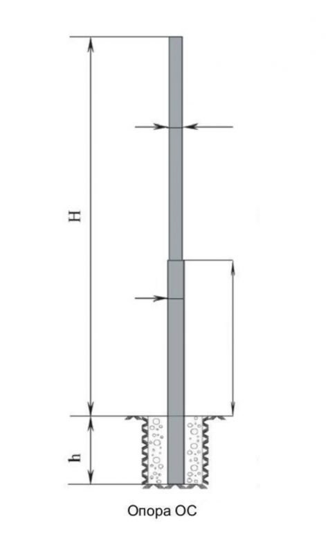 Опоры освещения ОС-0,3-8,5/10,5