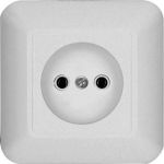 Розетка 1-м СП Прима 10А IP20 250В без заземл. без защ. шторок бел. (опт. упак.) SchE RS10-184-B