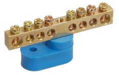 Шина нулевая ШНИ-6х9-8-У1-С на одном угловом изоляторе IEK YNN10-69-8C1-K07 Шина нулевая ШНИ-6х9-8-У1-С на одном угловом изоляторе IEK YNN10-69-8C1-K07