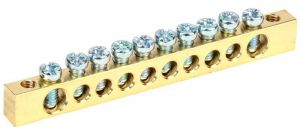 Шина PEN "земля-ноль" 6х9мм 10/2 (10групп/крепеж по краям) IEK YNN11-10-100 Шина PEN "земля-ноль" 6х9мм 10/2 (10групп/крепеж по краям) IEK YNN11-10-100